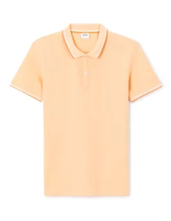 Celio Polo piqué slim en coton stretch - orange^Homme Polos