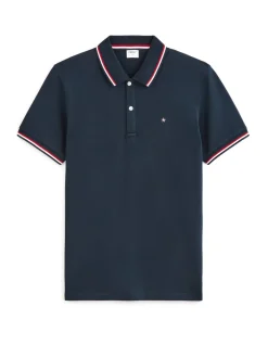 Celio Polo piqué slim en coton stretch - marine^Homme Polos