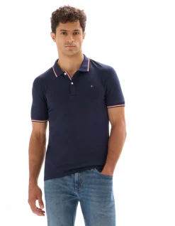 Celio Polo piqué slim en coton stretch - marine^Homme Polos
