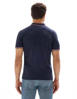 Celio Polo piqué slim en coton stretch - marine^Homme Polos