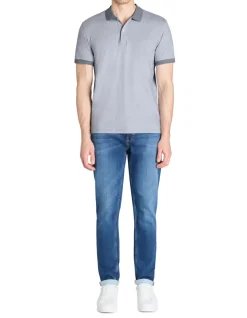 Celio Polo regular 100% coton - bleu^Homme Polos