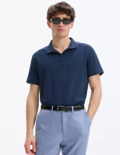 Celio Polo regular 100% coton - marine^Homme Polos