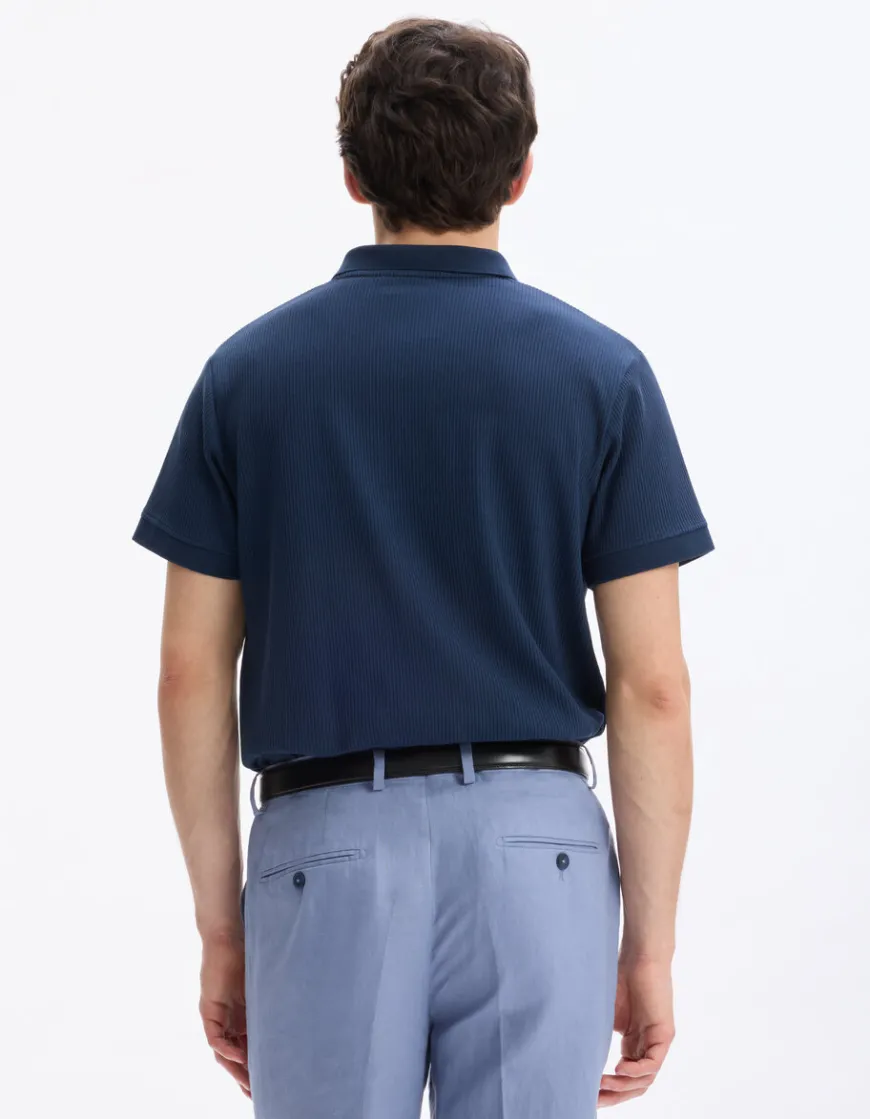 Celio Polo regular 100% coton - marine^Homme Polos