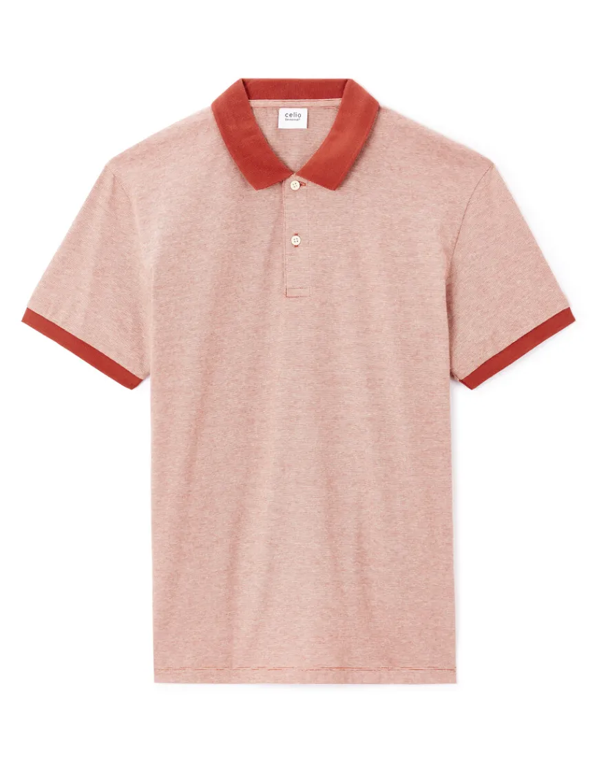 Celio Polo regular 100% coton - marron^Homme Polos