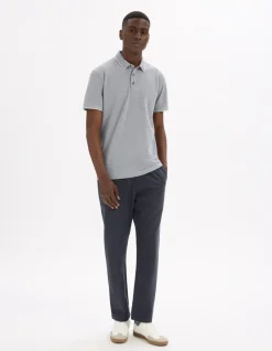 Celio Polo regular coton mélangé - bleu^Homme Polos