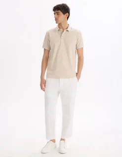 Celio Polo regular coton mélangé - beige^Homme Polos