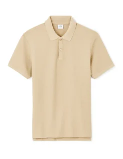 Celio Polo regular en coton stretch - beige^Homme Polos