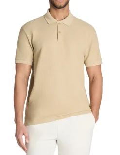 Celio Polo regular en coton stretch - beige^Homme Polos