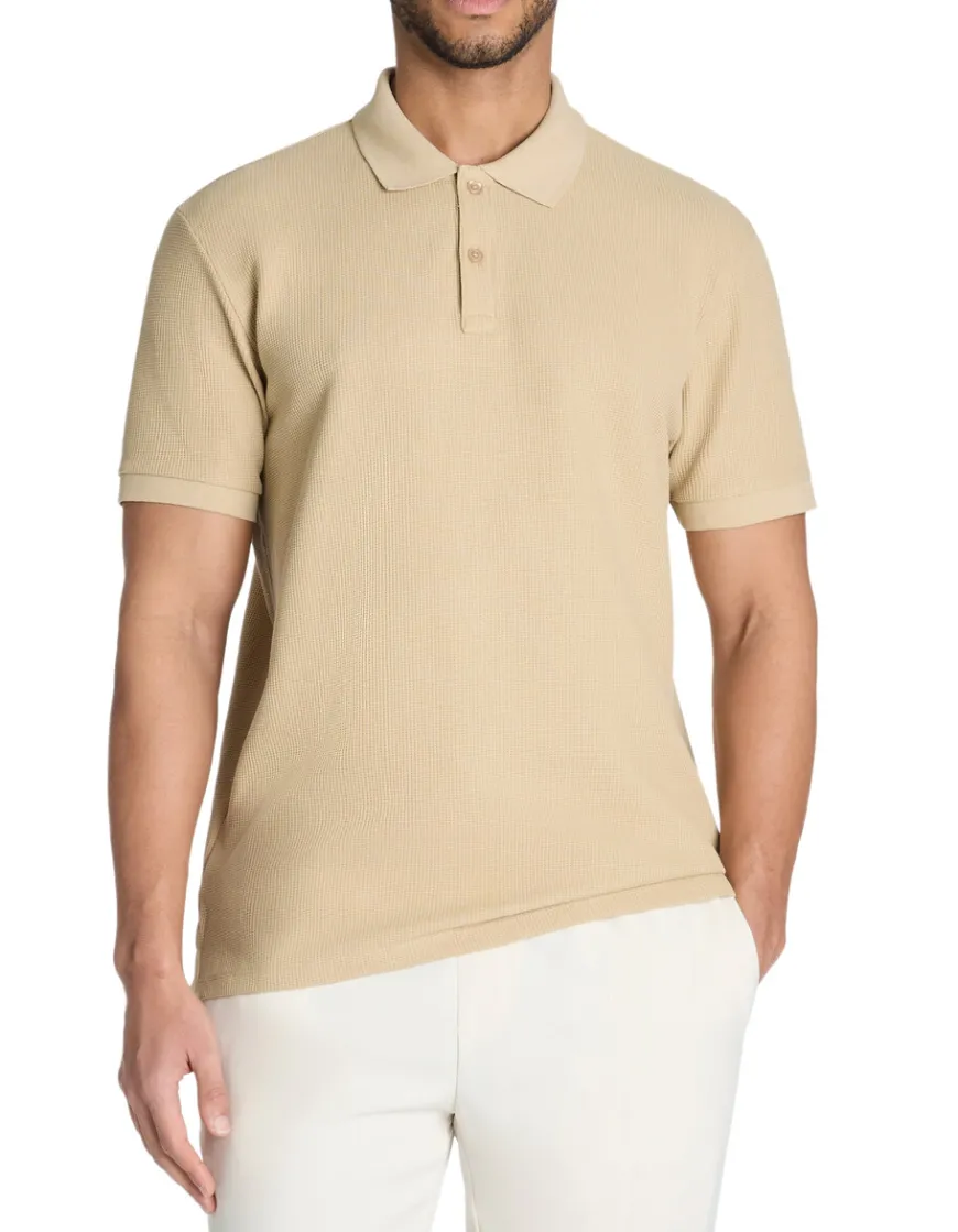 Celio Polo regular en coton stretch - beige^Homme Polos