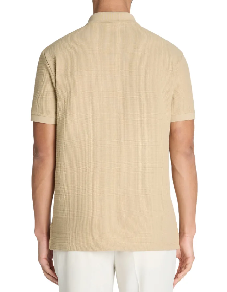 Celio Polo regular en coton stretch - beige^Homme Polos