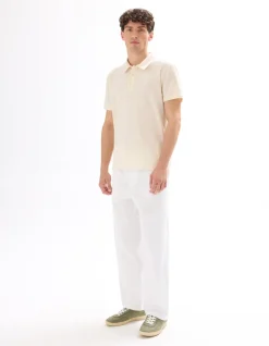 Celio Polo regular en jersey uni - beige^Homme Polos