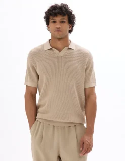 Celio Polo regular en maille 100% coton - sand^Homme Polos