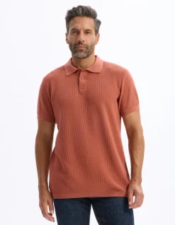 Celio Polo regular en maille et jeu de point -^Homme Polos