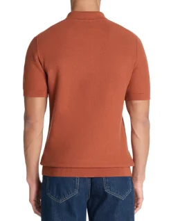 Celio Polo regular en maille texturée 100% coton -^Homme Polos