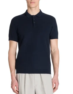 Celio Polo regular en maille texturée 100% coton - marine^Homme Polos