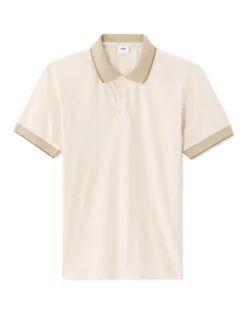 Celio Polo regular jersey en coton stretch - sand^Homme Polos