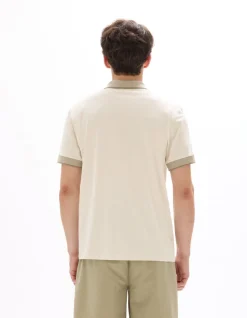 Celio Polo regular jersey en coton stretch - sand^Homme Polos