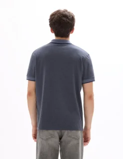 Celio Polo regular jersey en coton stretch - gris chiné^Homme Polos