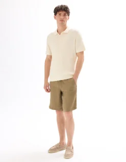 Celio Polo regular maille côtelé - beige^Homme Polos