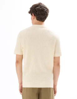 Celio Polo regular maille côtelé - beige^Homme Polos