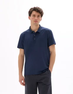 Celio Polo regular matière technique - marine^Homme Polos
