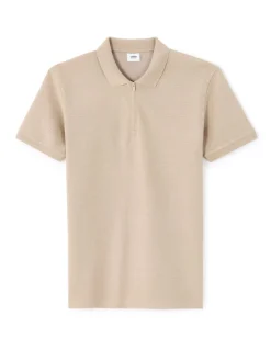 Celio Polo slim coton mélangé - beige^Homme Polos