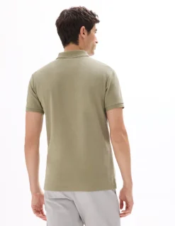 Celio Polo slim coton mélangé - kaki^Homme Polos