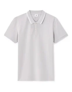 Celio Polo slim coton stretch - gris clair^Homme Polos