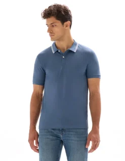 Celio Polo slim coton stretch - bleu foncé^Homme Polos