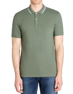 Celio Polo slim coton stretch - vert clair^Homme Polos