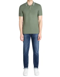 Celio Polo slim coton stretch - vert clair^Homme Polos