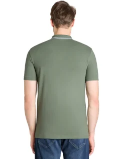 Celio Polo slim coton stretch - vert clair^Homme Polos