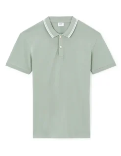 Celio Polo slim coton stretch - gris vert^Homme Polos