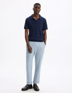 Celio Polo slim en maille 100% coton - marine^Homme Polos