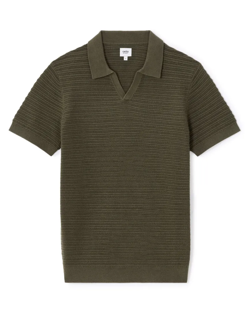 Celio Polo slim en maille texturée coton mélangé -^Homme Polos