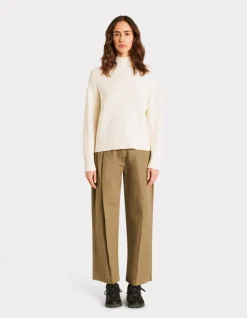 Celio Pull à col montant côtelé - écru^Femme Pulls