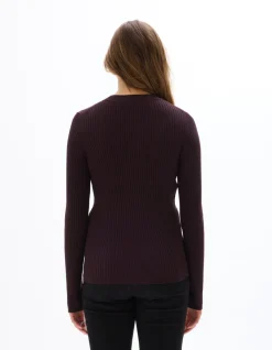 Celio Pull à col rond boutonné - marron^Femme Pulls