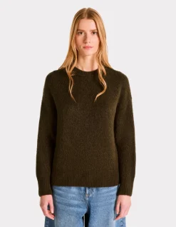 Celio Pull à col rond en maille soufflée - marron^Femme Pulls