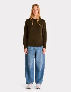 Celio Pull à col rond en maille soufflée - marron^Femme Pulls