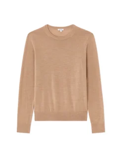 Celio Pull 100% laine mérinos à col rond - beige.^Femme Pulls