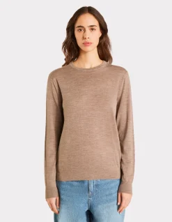Celio Pull 100% laine mérinos à col rond - taupe^Femme Pulls