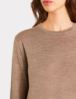 Celio Pull 100% laine mérinos à col rond - taupe^Femme Pulls
