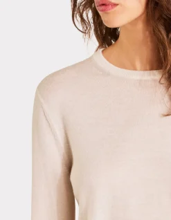Celio Pull 100% laine mérinos à col rond - écru^Femme Pulls