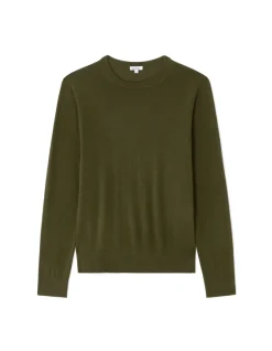Celio Pull 100% laine mérinos à col rond - vert^Femme Pulls