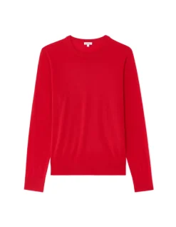 Celio Pull 100% laine mérinos à col rond - rouge^Femme Pulls