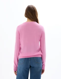 Celio Pull 100% laine mérinos à col rond - rose^Femme Les Essentiels Aux Meilleurs Prix|Pulls