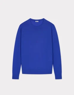 Celio Pull 100% laine mérinos à col rond - bleu^Femme Pulls