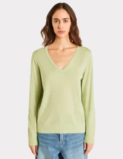 Celio Pull 100% laine mérinos à col V -^Femme Pulls