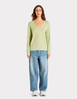 Celio Pull 100% laine mérinos à col V -^Femme Pulls