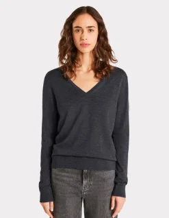 Celio Pull 100% laine mérinos à col V -^Femme Pulls
